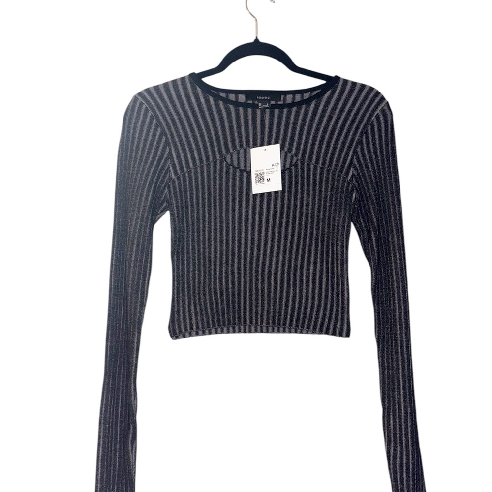 Forever 21 Cutout Sweater-Knit Crop Top
